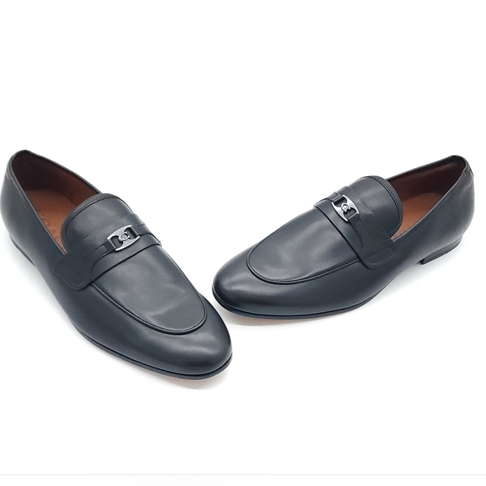 Coach Men's Tanner Black Loafer Slip On Dress Logo Shoe Size 11.5 - Picture 1 of 9